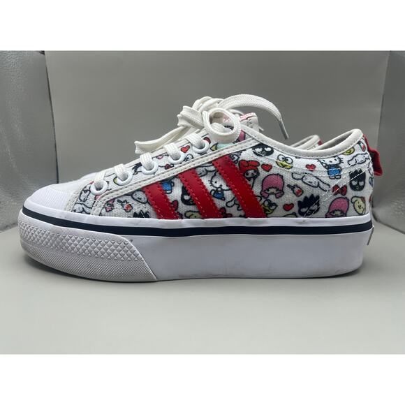 Adidas Hello Kitty x Nizza Platform J Hello Kitty and Friends Sneakers Size 6 - Picture 1 of 8